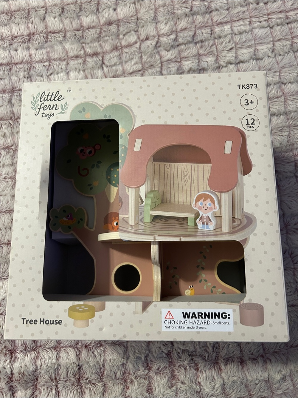 Little Fern Toys Wooden Tree House Playset - 12pc